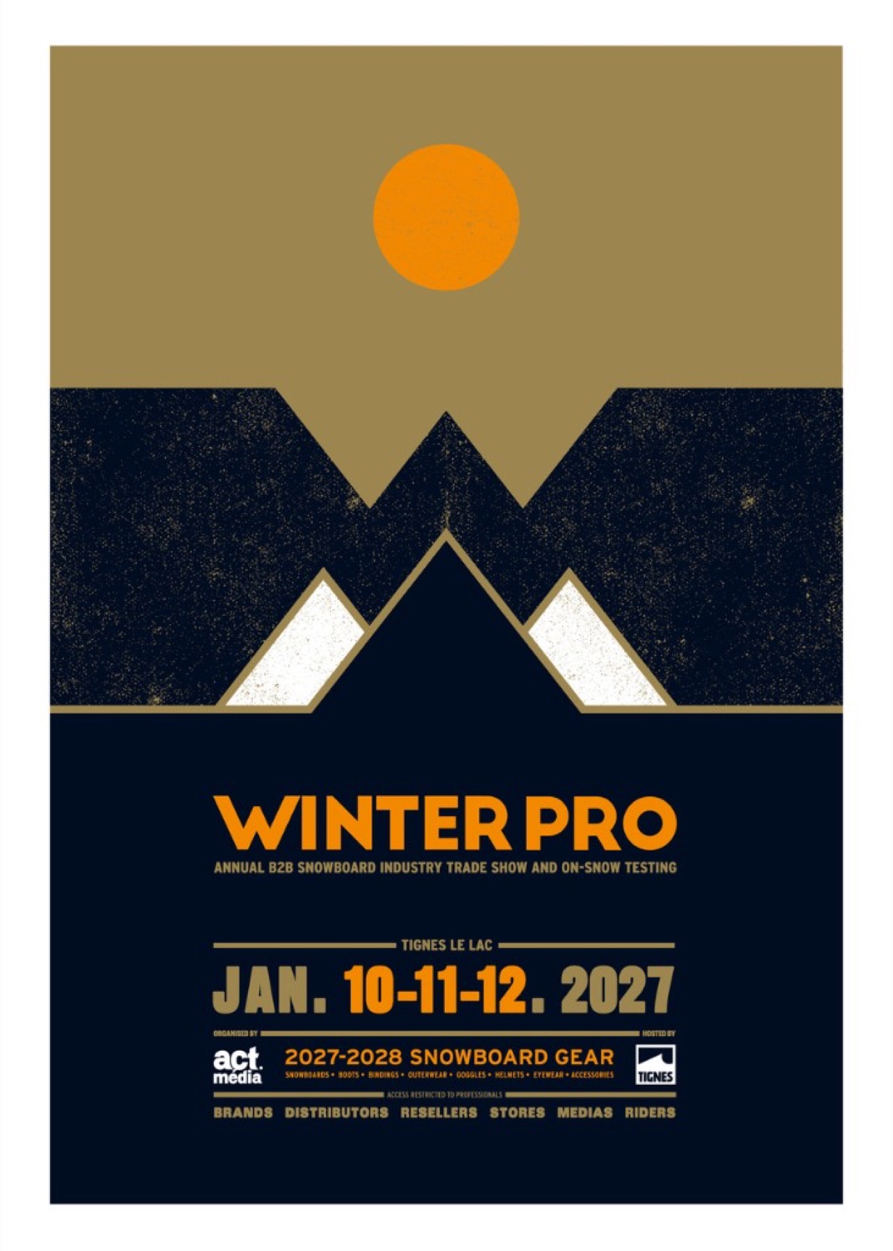Affiche Winter Pro 2027 Tignes Le Lac